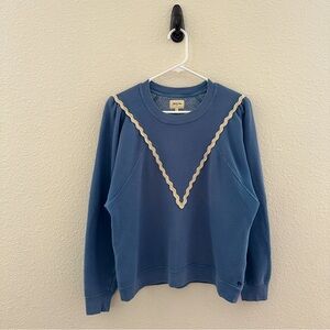 Bellerose Frida Scallop Trim Sweatshirt - Parisian Chic Coquette - M